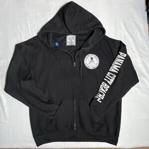 Panama City Beach Stay Salty Zip Up Hoodie Black Graphic Hooded Sweatshirt Large